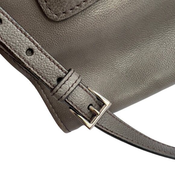 Prada Two-Way City Double Zip Tote Bag Gray Suede&Calf Leather Detachable Strap - Picture 13 of 16